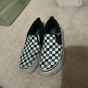 Kids vans checker slip on size 1